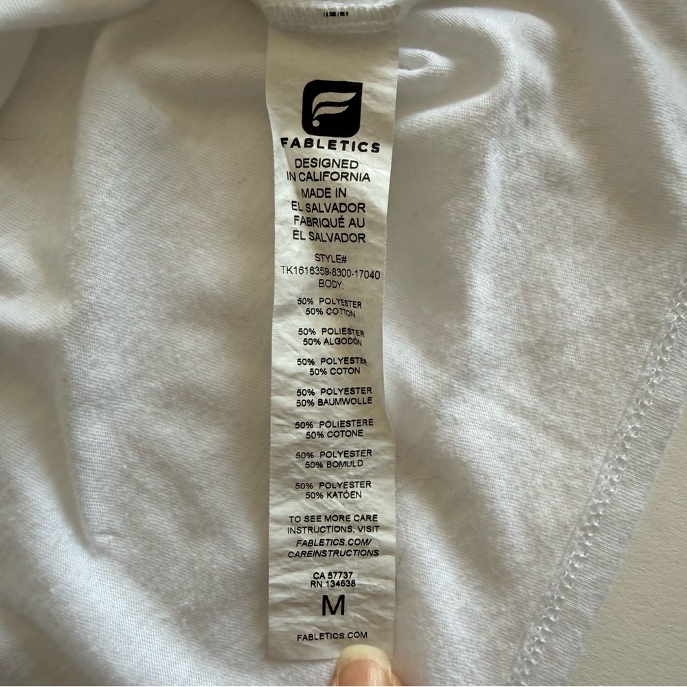 Fabletics Cleopatra Asymmetrical White Cutout Tank Top - Picture 12 of 14